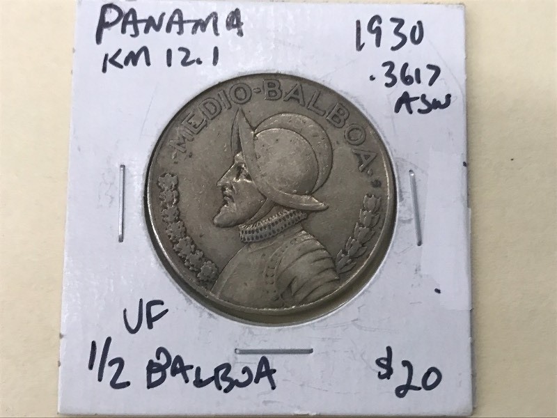 1930 Panama Silver 12 Balboa ...