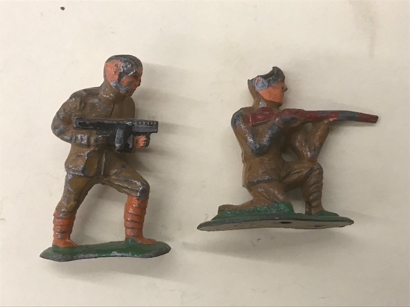 Vintage Lead Painted Toy Soldiers -...
