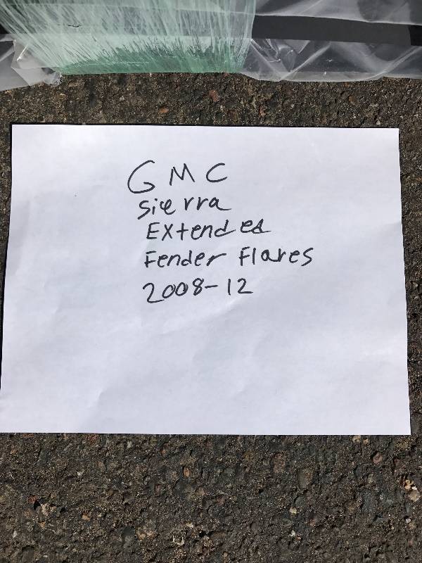 GMC Sierra Fender Flares Unpainted