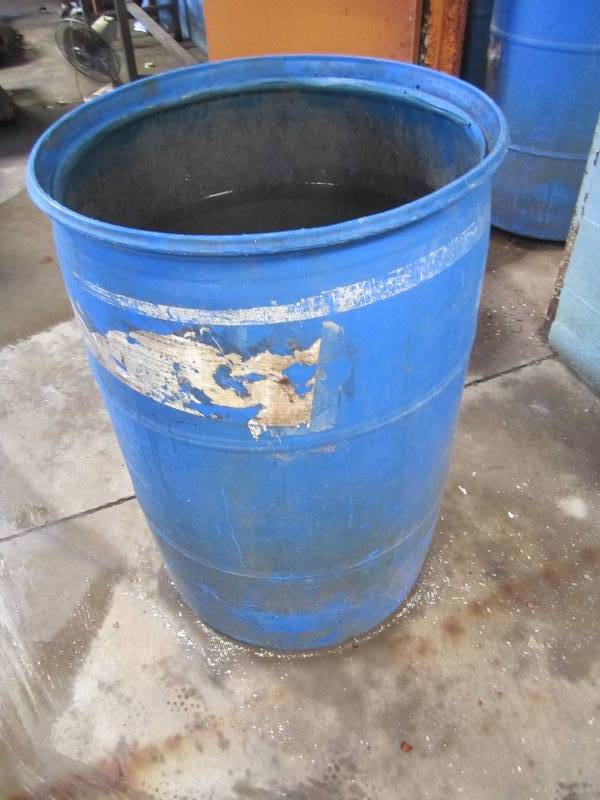 lot 56 image: Blue plastic barrel...