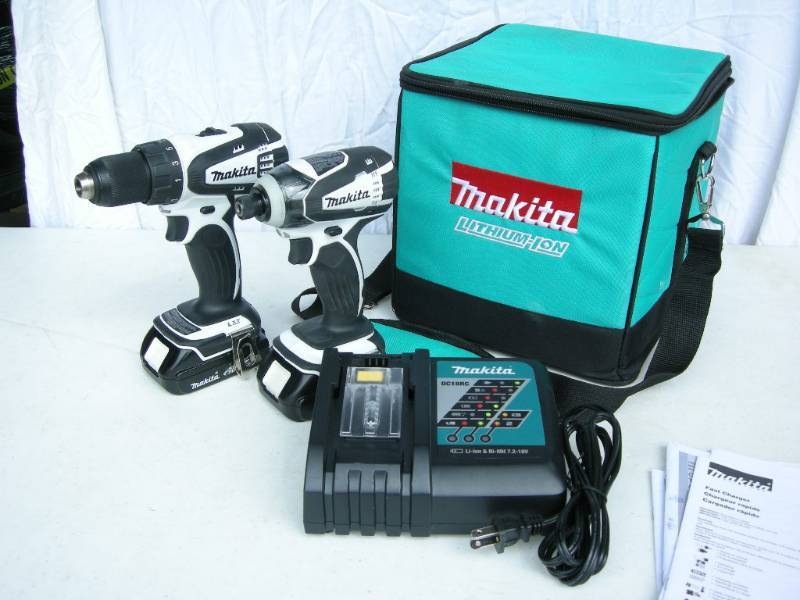 lot 2 image: Makita 18v Li-Ion Combo Kit