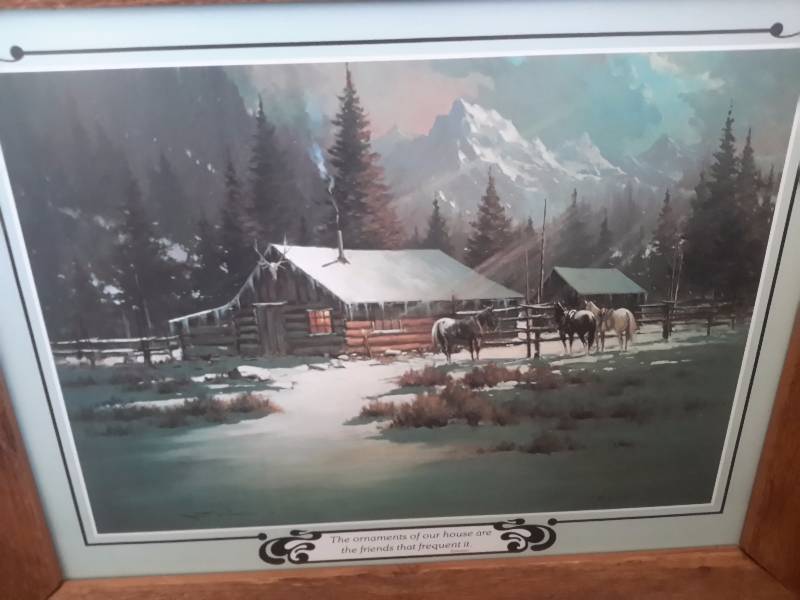 The Ornaments of our House are the People You visit.. Mountain Cabin