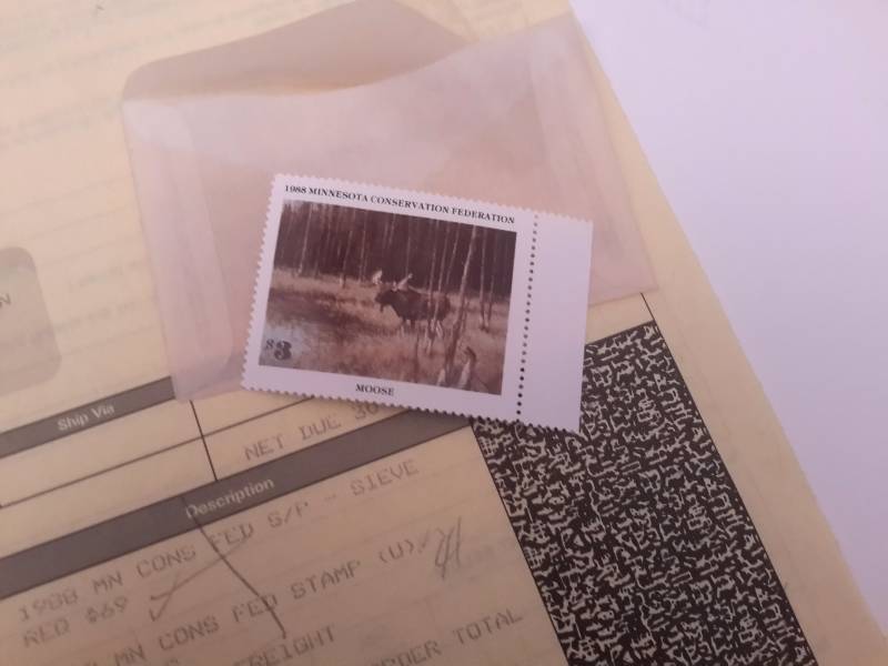 1988 Moose Conservation Stamp and Picture
