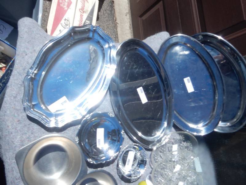 Glassware and Silver plate items as pictured