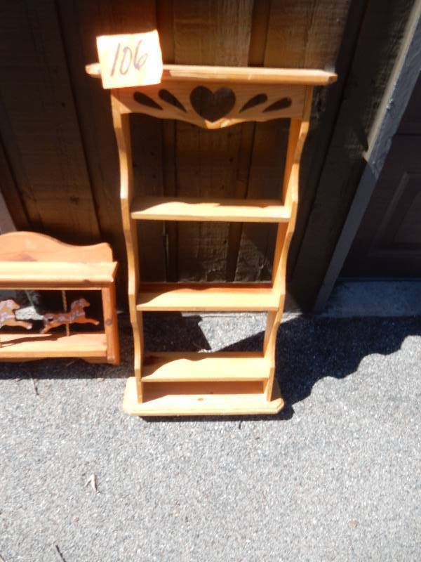 2 nice solid wood wall shelves..