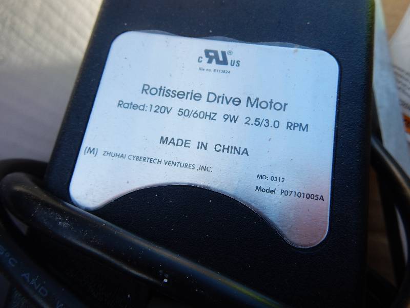 NEW, Rotisserie and Rotisserie Drive motor