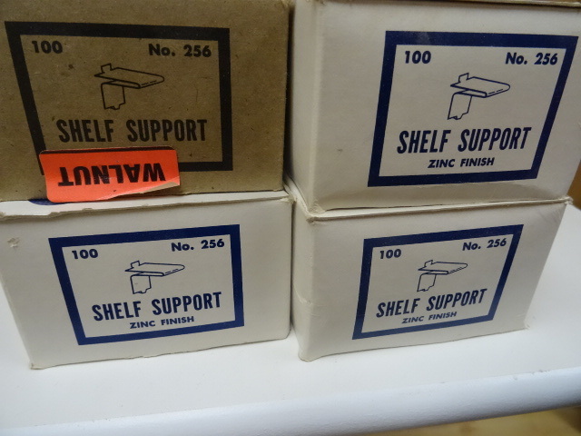 lot 48 image: 4 boxes of shelf supports...