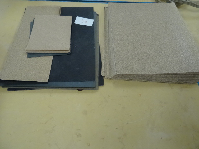 lot 54 image: Pile of misc sand paper...