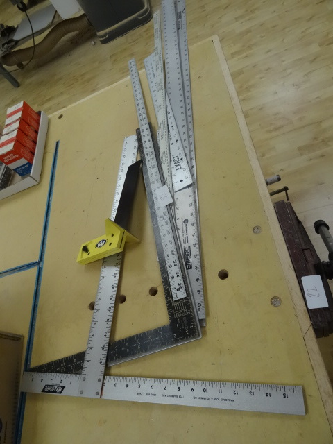 lot 55 image: Misc squares and rulers...