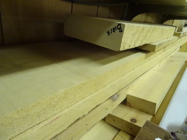 lot 82 image: Misc pine and Birch boards. 1 14 a...