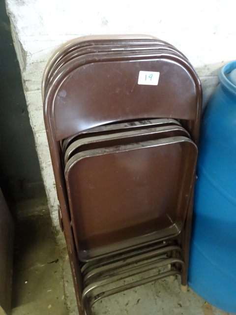 4 metal folding chairs...
