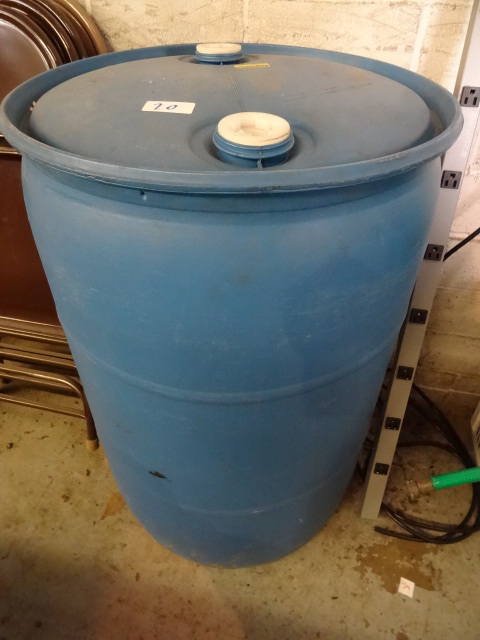 55 gal plastic barrel...