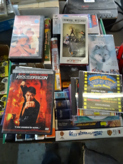 Misc VHS tapes. Misc dvds. See pics...