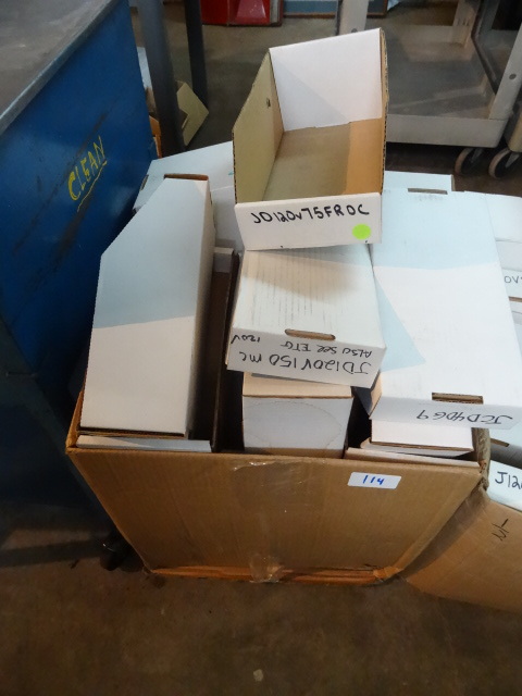 Cardborad inventory boxes. ...