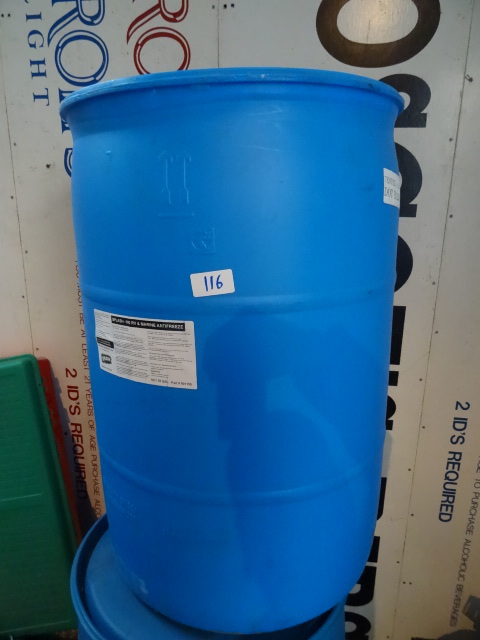 55 gal plastic barrel...