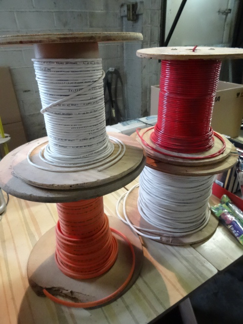 3 rolls of various wire.  Temp cont...