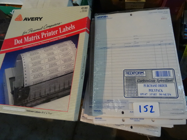 Purchase order forms. Qty 300. Matr...