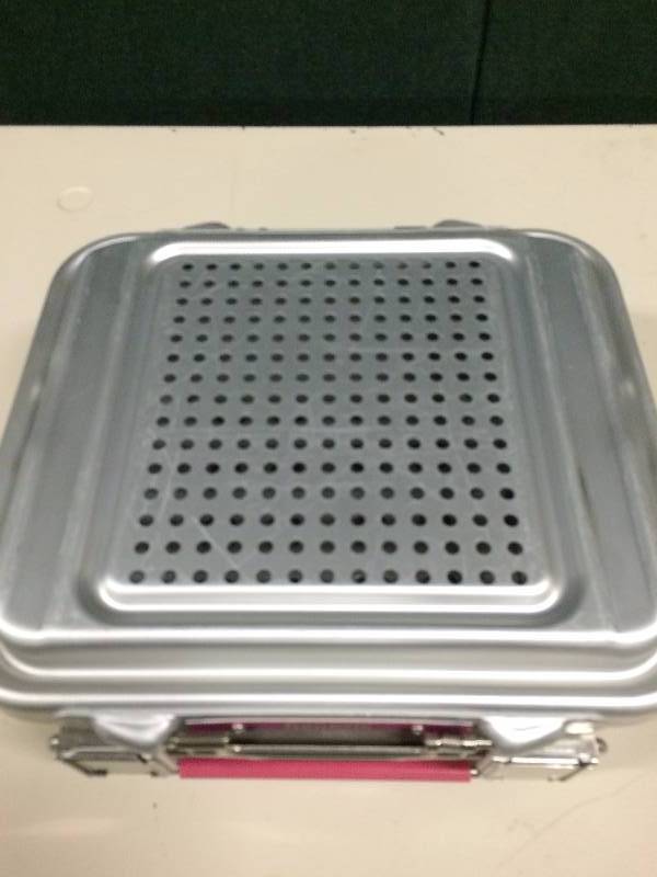 lot 29 image: Wow Retails New $800 V. MUELLER GENESIS CD2-5ST Mid-Length Sterilization Container Sterrad System Compatible Plasma Pink Gaskets - Like New Condition