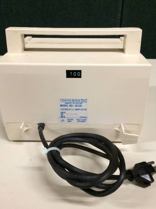 lot 37 image: Retails used $150 DeVilbiss Pulmo-Aide 5610D Pump COMPRESSOR Nebulizer Machine Box