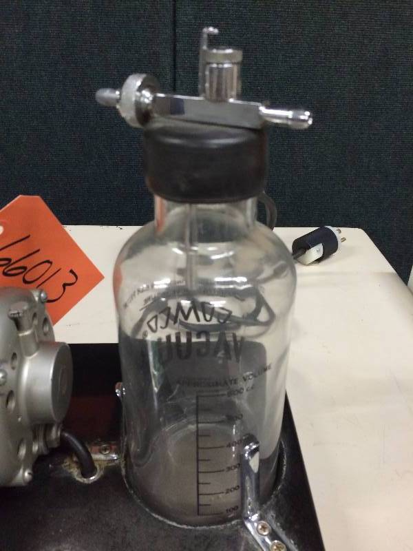 lot 49 image: Excellent Working Condition Gomco Medical Dental Suction Vacuum Aspirator Pump wGlass Bottle MD 789 Medical Grade Surgical Pump & Motor