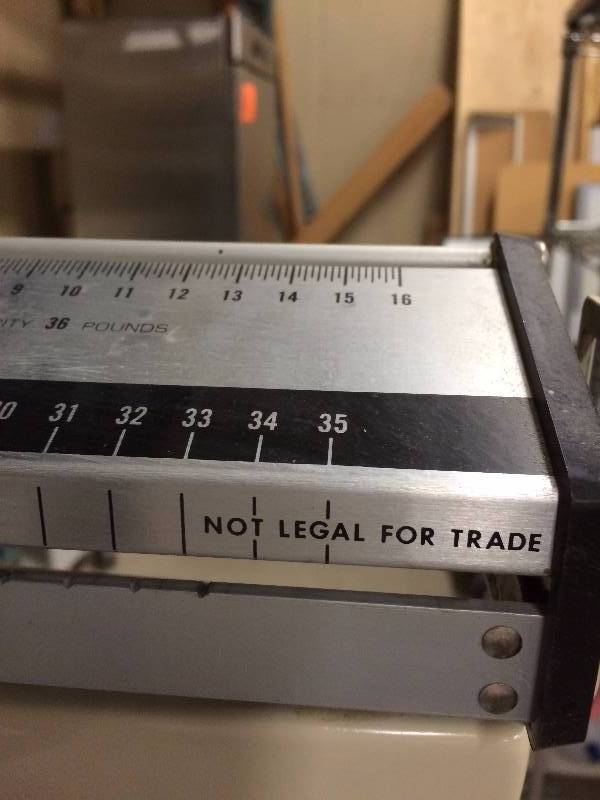 lot 58 image: Health-o-meter Professional Pediatric Beam Scale 130lb Capacity - Excellent Condition