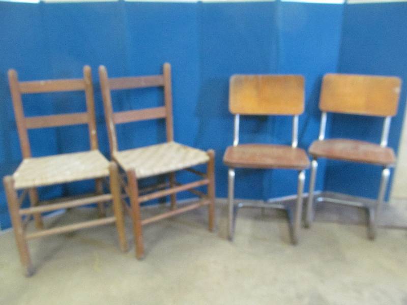 lot 53 image: vintage dining chairs
