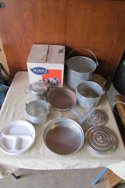 Vintage Mirro Aluminum Camp Set