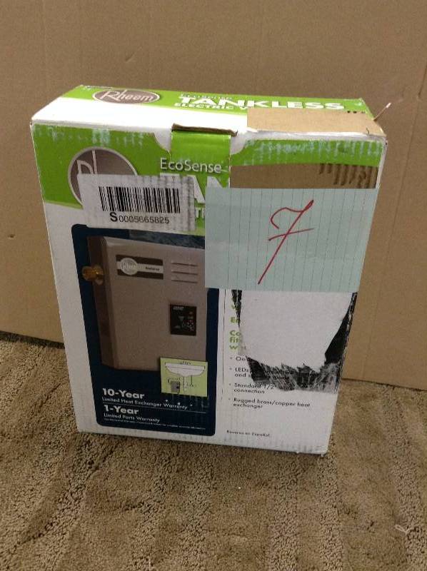 lot 7 image: Eco Sense Tankless Water Heater RETE 13