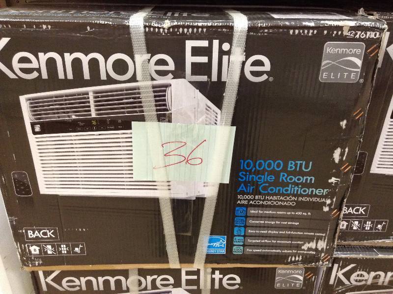 lot 36 image: Kenmore Elite 76080 8000 BTU 115V Window-Mounted Mini-Compact Air Conditioner - White NEW