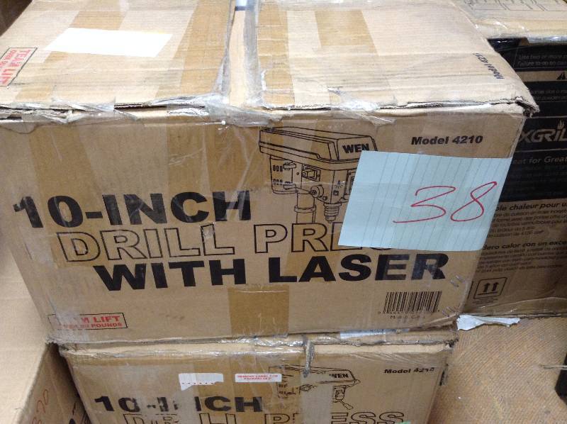 lot 38 image: WEN 4210 10-Inch Drill Press with Crosshair Laser