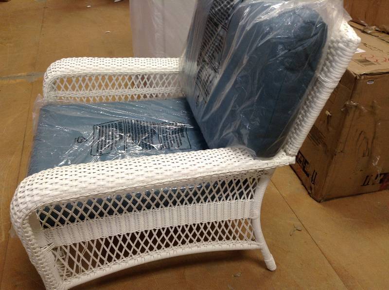 Martha Stewart Living Charlottetown White All Weather Wicker Patio