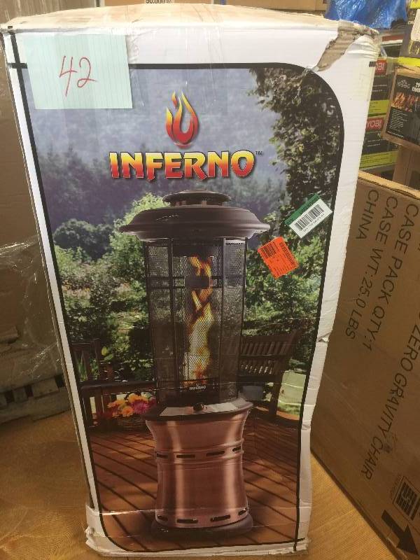 lot 42 image: Inferno 36,000 BTU Retractable Propane Gas Patio Heater