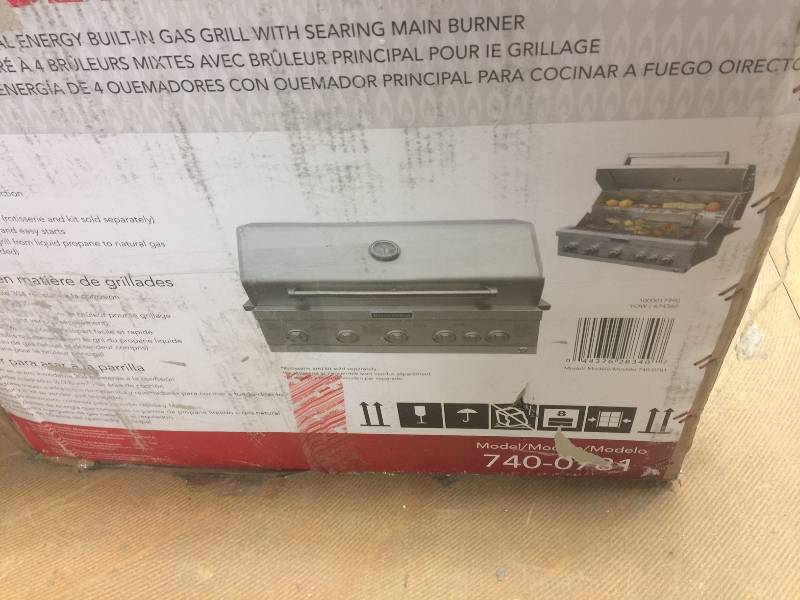lot 99 image: KitchenAid 4-Burner Built-in Propane Gas Island Grill Head in Stainless Steel with Searing Main Burner and Rotisserie Burner