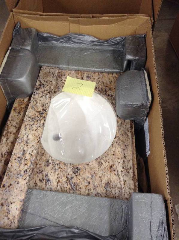 St Paul 49 in. Stone Effects Vanity Top in Santa Cecilia with White Bowl