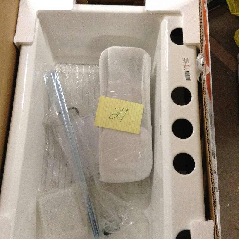 Kohler K-5871-5UA3-0 White Riverby Riverby 33 Single Basin Retails for $590