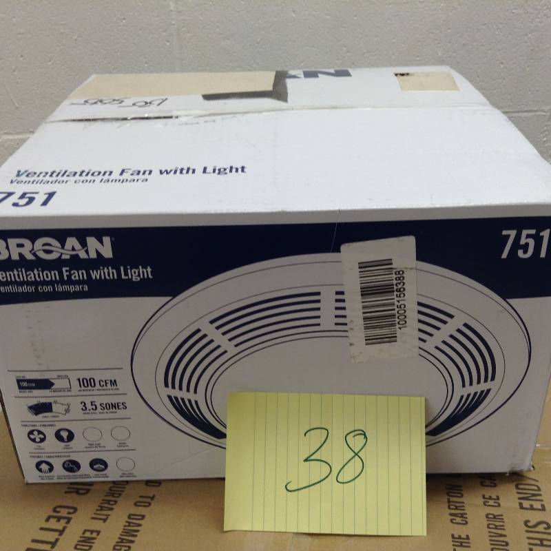 Broan 100 CFM Ceiling Exhaust Bath Fan with Light