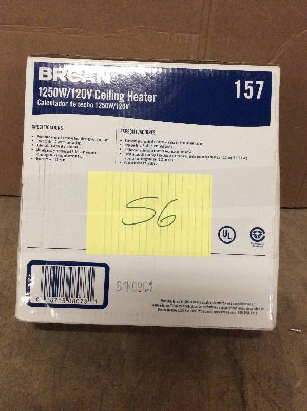 Broan 1,250-Watt Surface-Mount Fan-Forced Ceiling Heater
