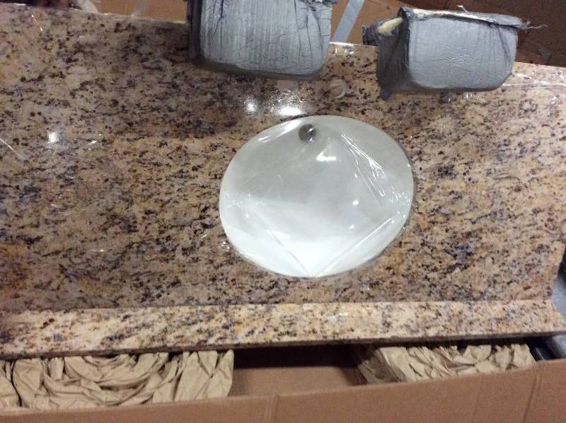 St Paul 49 in. Stone Effects Vanity Top in Santa Cecilia with White Bowl