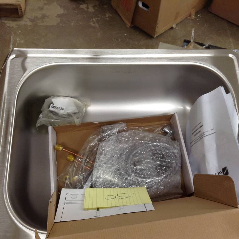 Glacier Bay All-in-One Drop-In Stainless Steel 25 in. 4-Hole Single Bowl Kitchen Sink