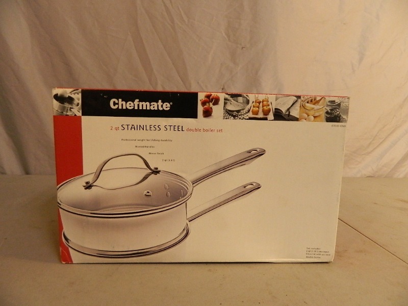 lot 18 image: New Chefmate Double Broiler Set