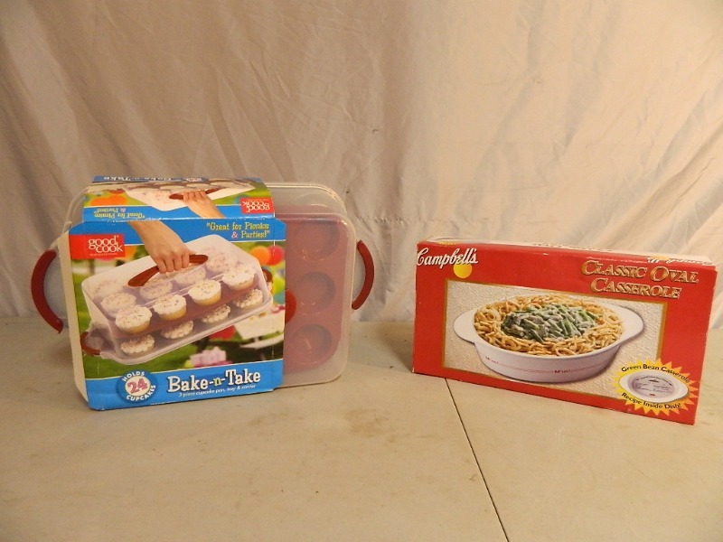 lot 49 image: New Cupcake Bake N Take and Casserole Dish