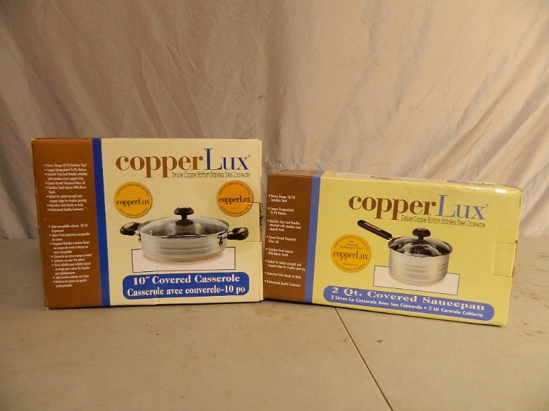 lot 55 image: New CopperLux Pans