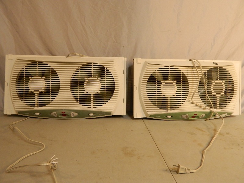 lot 70 image: 2 Holmes Window Air Fans