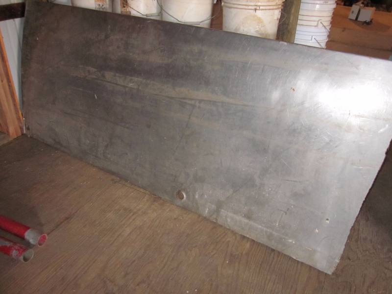lot 203 image: 36 x 87 Piece of Stainless Steel Counter Top