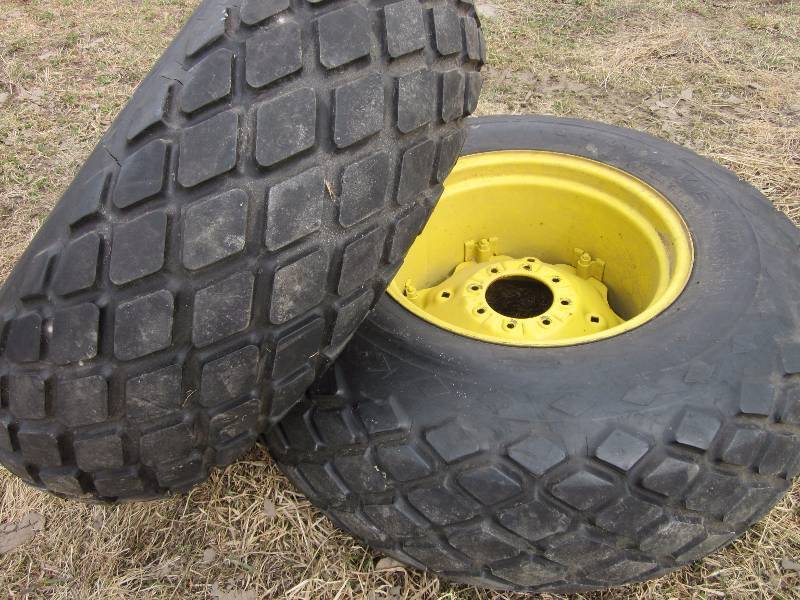 lot 43 image: Goodyear 16.9-24 Tire Pair W Rims
