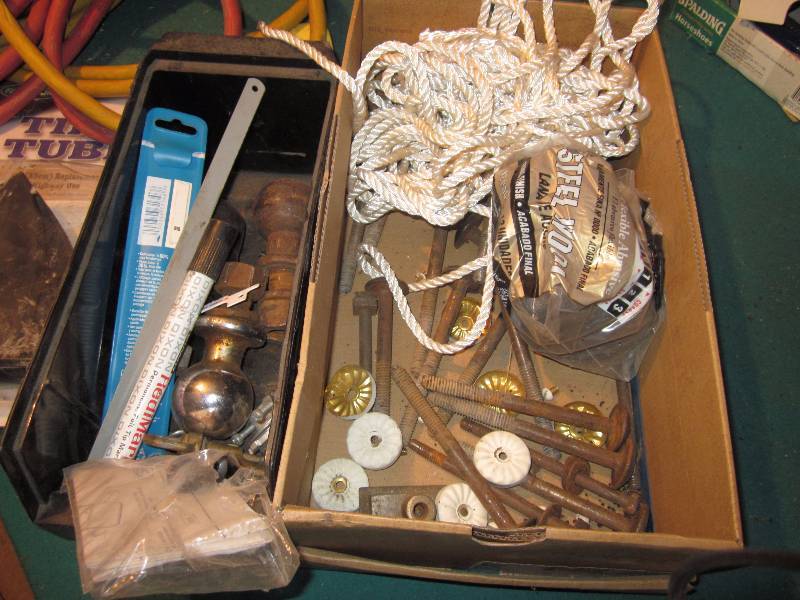 lot 155 image: Extension Cords, Speaker Items, Support Belt, & Misc.