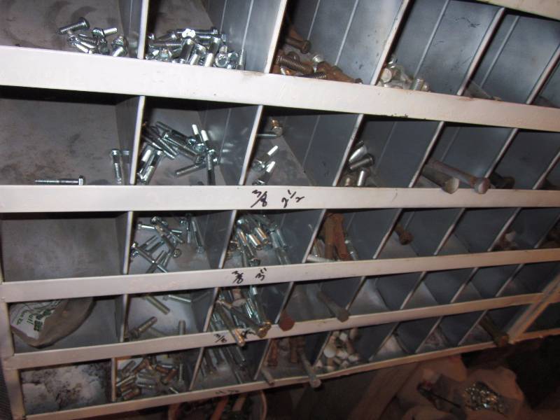 lot 161 image: Bolt Bin With Everything Inside Compartments