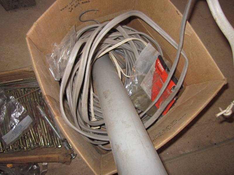 lot 163 image: Nuts, Bolts, Washers, Electrical Wire, & Misc.