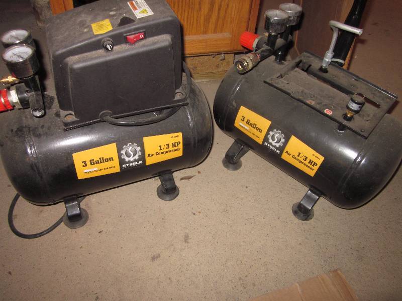 lot 183 image: 2 Air Compressors & Cabinet
