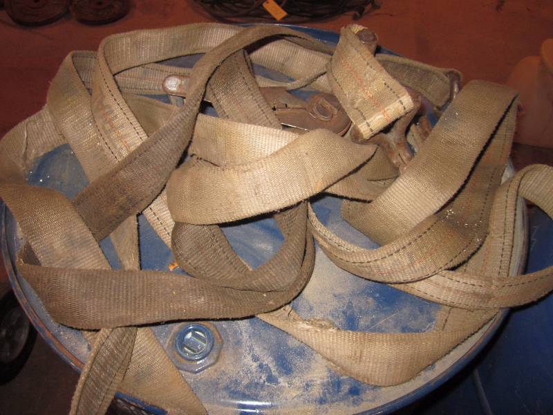 lot 194 image: Steel Barrel, Plastic Barrel, Ratchet Strap & Misc.